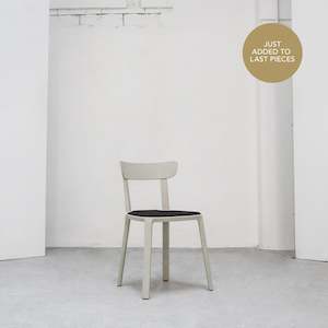 Cadrea Padded Dining Chair - Stone + Black