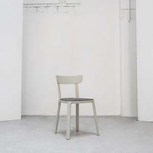 Cadrea Padded Dining Chair - Stone + Ironsand