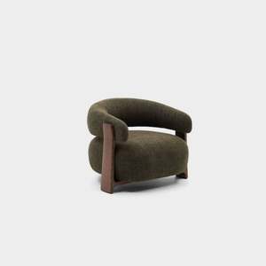 Granite Armchair - Olive + Walnut Stain