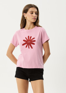 Womens Clothing: Afends Nessa Recycled Regular T Shirt - Marrakesh