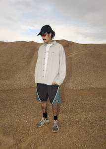 Afends Bats Organic Oversized Striped Long Sleeve Shirt - Fuel