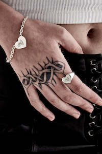 Jewellery: Stolen Girlfriends Club Warm Welcome Heart Ring - Silver