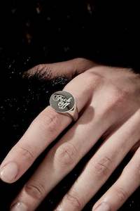 Stolen Girlfriends Club Warm Welcome Signet Ring - Silver