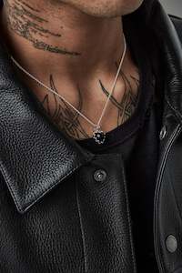 Stolen Girlfriends Club Love Claw Necklace- Onyx/Silver