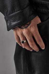 Stolen Girlfriends Club Love Claw Ring - Silver Onyx