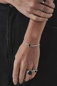 Stolen Girlfriends Club Love Claw Bracelet - Sterling Silver/Onyx