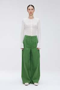 Womens Pants: Pansmokey Pants - Moss Green ONLINE ONLY