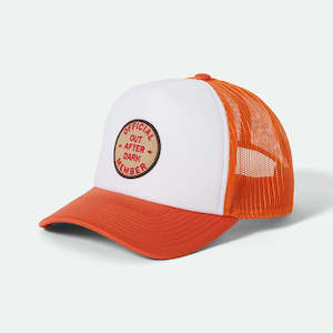 New Season: Out After Dark Trucker Hat - Tangerine/Off White