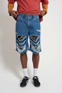Feral Shorts - Shredded  Denim