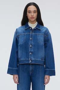 Womens Denim: Cabin Jacket - Blue Was $349 Now