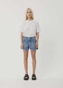 Isabella Low Rise Denim Shorts - Worn Blue