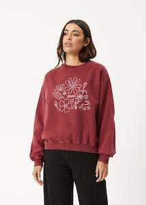 Shapes Crew Neck Sweat - Washed Burgundy Last One Was $110 Now