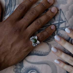 Pounamu Owl Guardian Ring 9.5