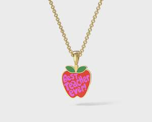Necklaces: Teacher Apple Pendant