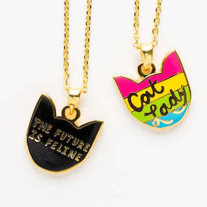 Cat Lady Double Sided Pendant