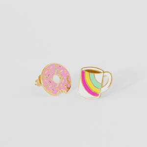 Coffee/Donut  Stud Earrings
