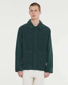 Mens Shirts: Spring Overshirt - Dark Green