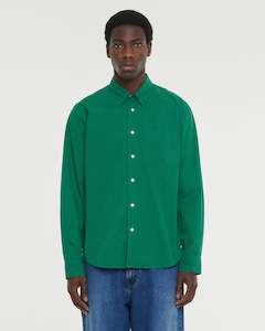 Mens Shirts: Lionsmane Poplin Shirt - Dark Green Was $259 Now