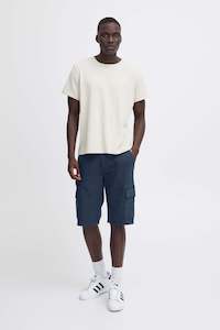Mens Shorts: Mens Cargo Shorts - Dress Blue