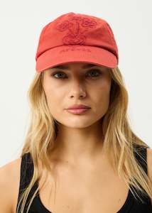 Accessories: Afends Maisie Recycled Panelled Cap - Red Rum