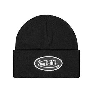 Von Dutch Beanie With Oval Logo Patch