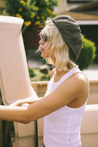 Hats: Brood Newsboy Cap - Brown/Khaki