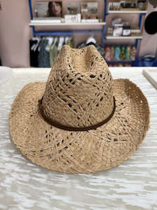 Open Weave Straw Cowboy Hat