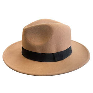 Sun Hats: Classic Wool Fedora - Camel