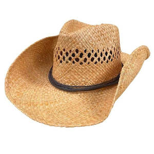Western Raffia Straw Cowboy Hat