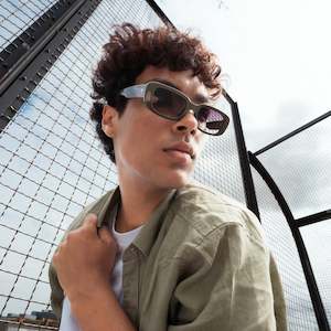 Creeper Sunglasses - Olive Gradient Smoke