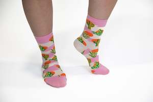 Socks: Womens Socks - Cactus Sunset
