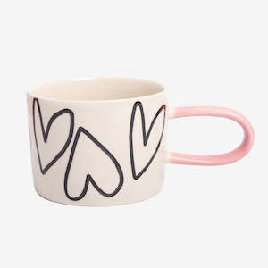 Cups Tableware: Caroline Gardner Heart Mugs