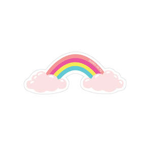 Fun Sticker - Rainbow With Clouds