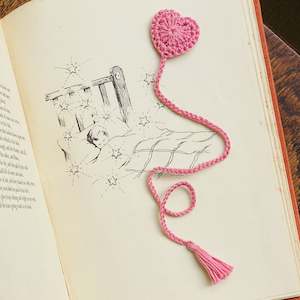 Crochet Heart Book Marks