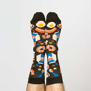 Mens Socks: Mens Socks - Breakfast