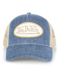 Unisex Trucker Hat Denim - Blue/Beige