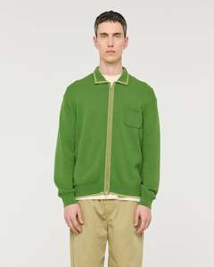 Mount Kinka Zip Up Knit- Green Last Size Was $299 Now
