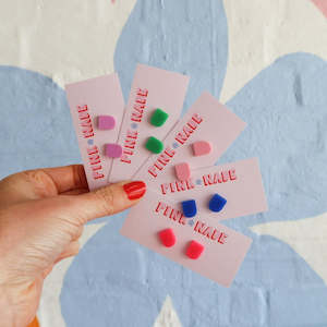 Pink Nade: Mini Kalarni Small Stud Earrings