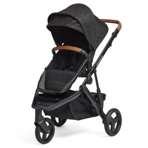 Strollers (100s): Oscar M2 Black Luxe Tan - Refurbished Grade 2