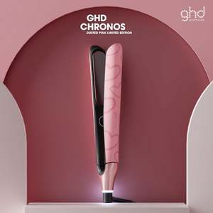NEW GHD CHRONOS PROFESSIONAL HAIR STRAIGHTENER (26MM PLATE) DUSTED PINK