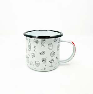 Drinkware: Happy Hours Enamel Mug 350ml