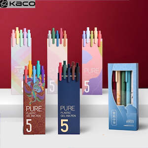 Office Stationary: PURE Plastic Gel Ink Pen 0.5mm 5pcs/Box
