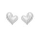 Freeform Heart Stud Earrings - Sterling Silver