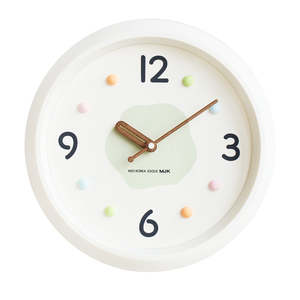 Pastel Dot Wall Clock – Silent, 30cm