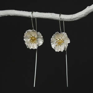 New Items: Poppy Drop Earrings - Sterling Silver