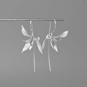 Orchid Drop Earrings - Sterling Silver