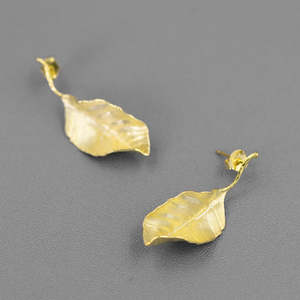 New Items: Autumn Leaves Stud Earrings - Sterling Silver