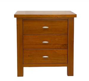 Bedroom Furniture: Fontain 3-Drawer Bedside