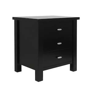 Bedroom: Fontain 3-Drawer Bedside Table
