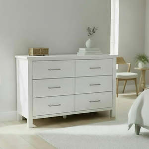 Bedroom: Walton 6-Drawer Lowboy, White